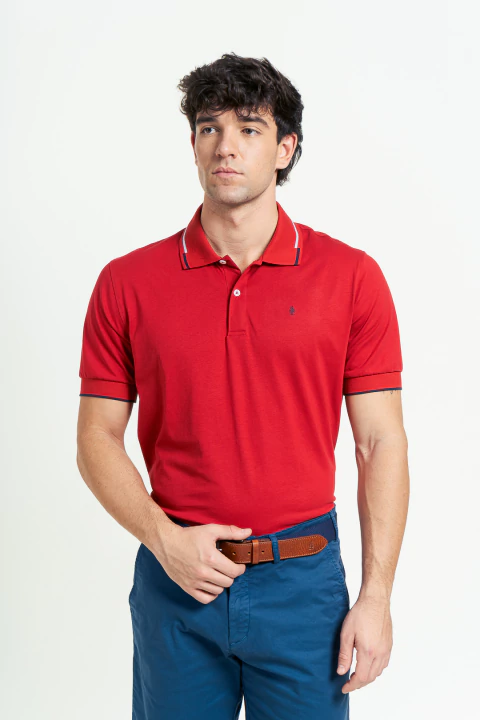 Polo MC con vivo de jersey
