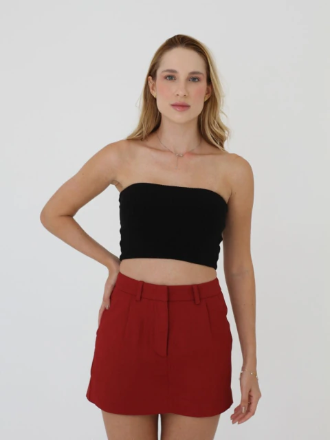 Short Saia Alfaiataria - Vinho - comprar online