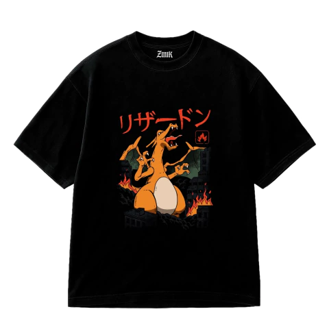REMERA OVERSIZE CHARIZARD