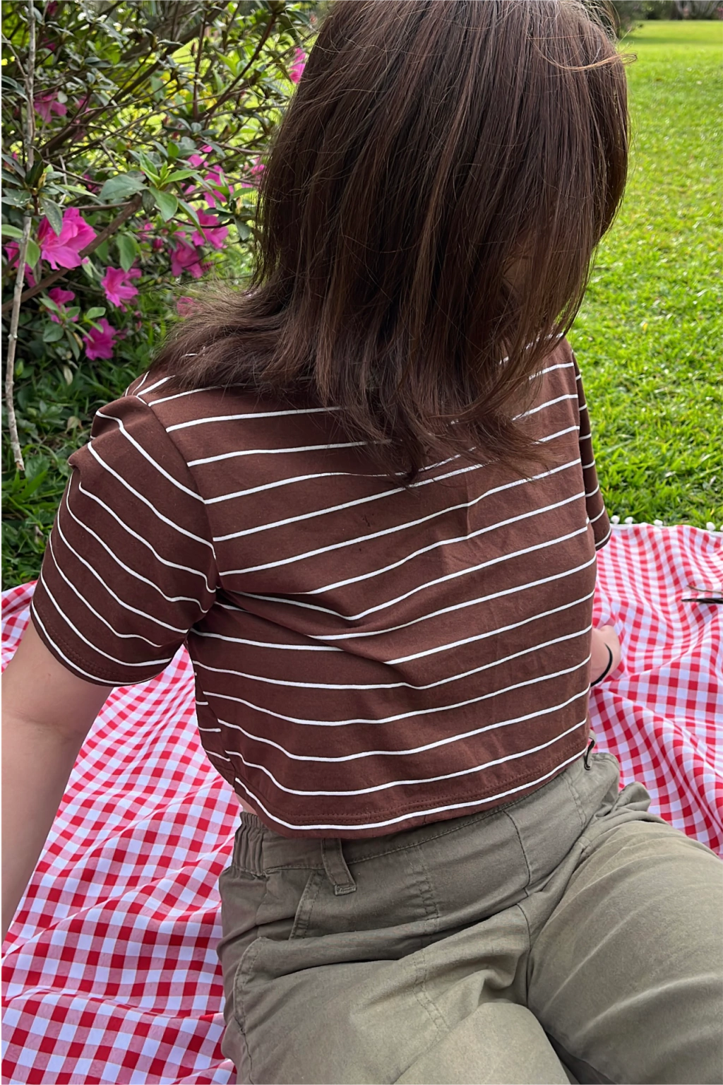 Cropped Feminino Listrado | Linha Comfy - Capuccino