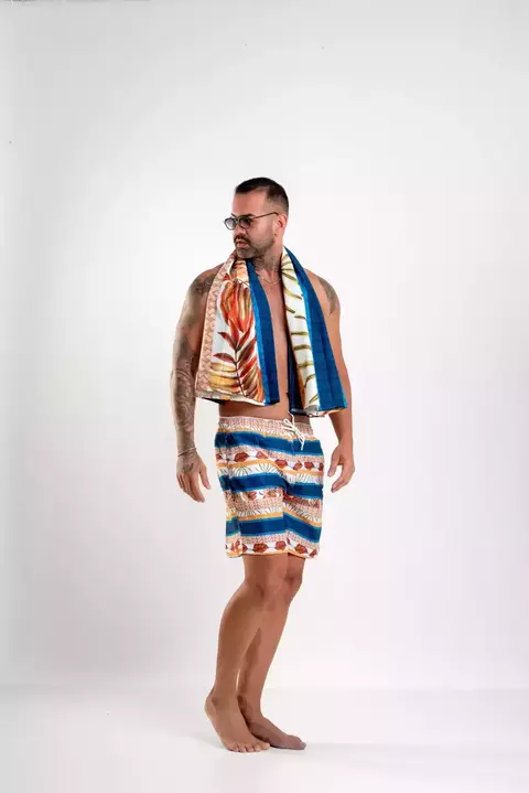 SHORT TACTEL ADULTO MASCULINO - PALHA E MAR