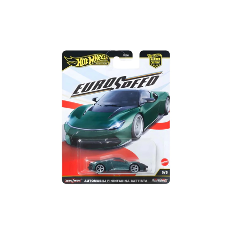 Hot Wheels Premium Automobili Pininfarina Battista EuroSpeed JBK77 – Metal/Metal e Pneus de Borracha