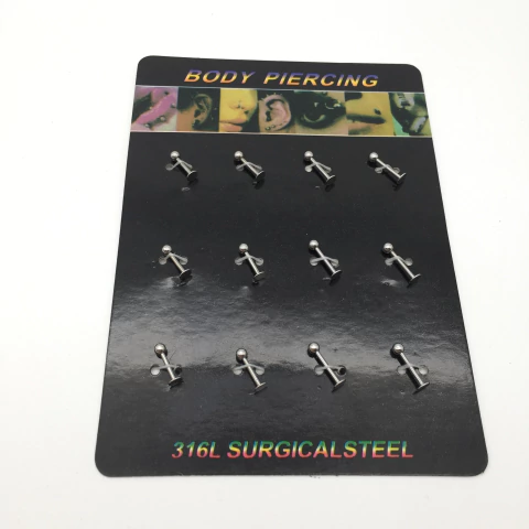 Piercing barra recta x 12 unidades - comprar online