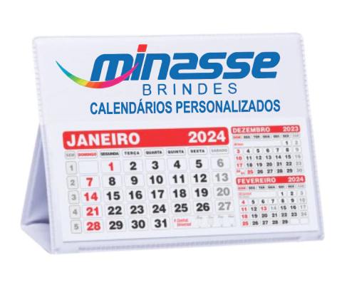 100 Calendario De Mesa Pvc Grande 16,7x11,5 Personalizado