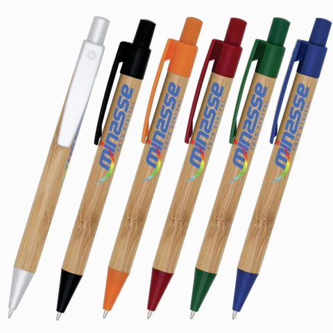 1000 Canetas Bambu Ecológica Personalizadas 12172 - Brindes