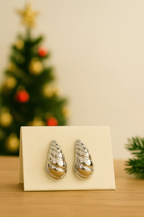 Brinco gota texturizada - comprar online