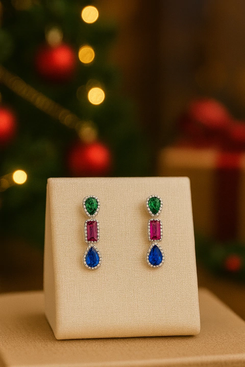 Mini brinco pedraria colors