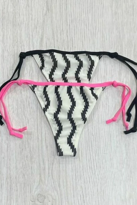 LE NAIF 373 Malla Colaless Estampada Con Tiritas Bretel Lisa