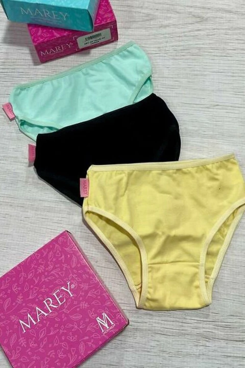 MAREY 25 Pack X 3 Bombachas Lisas Algodon Y Lycra