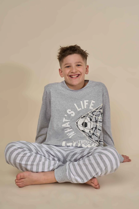 LENCATEX 25960 Pijama De Jersey Con Estampa Que Brilla En La Oscuridad