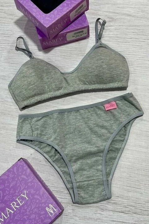 MAREY 3029 Conjunto Teen Algodon Y Lycra Estampado Con Taza Desmontabl