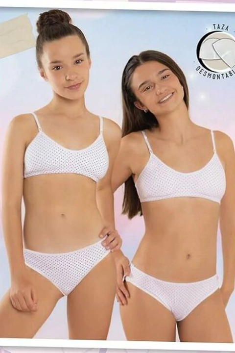 MAREY 3006 Conjunto Teen Algodon Y Lycra Estampado Con Taza Desmontabl