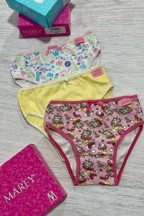 MAREY 10 Pack X 3 Bombacha De Nena
