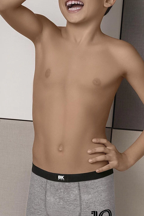 BAKHOU 4041 Boxer Niño Algodon Y Lycra. Liso Con Estampa Localizada 10