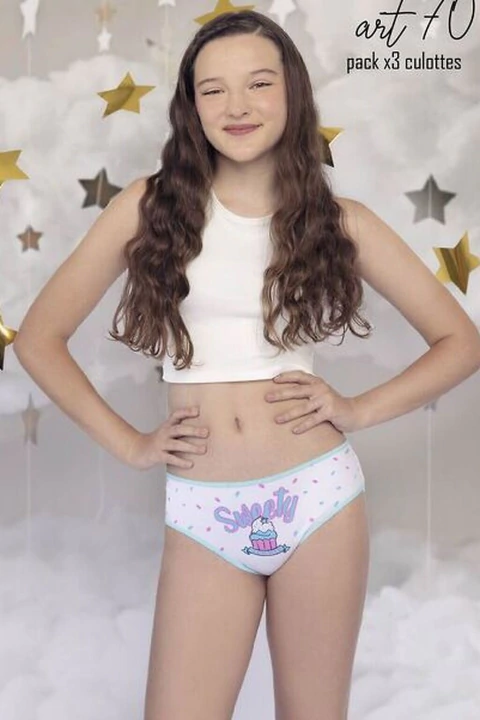 MAREY 70 Pack X 3 Culottes De Nena Estampados Algodon Y Lycra