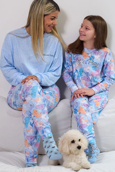 MARCELA KOURY 4274 Conjunto Estampado Removible Manga Larga Con Estamp