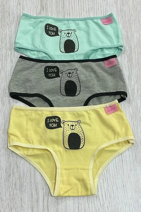 MAREY 85 Pack X3 Nena Algodon Y Lycra Culottes Estampados