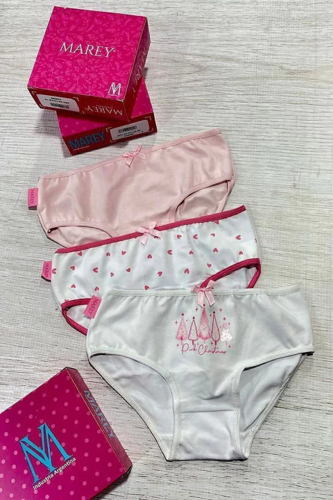 MAREY 24 Pack X 2 Bombachas Lisas Y 1 Estampada Algodon Y Lycra