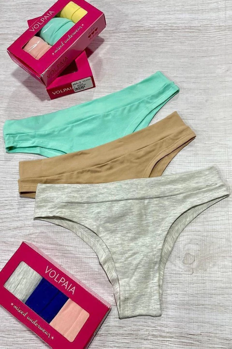 VOLPAIA 3032 Pack De Vedetina Con Cintura De Algodon Lisa