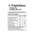 Frasco preto com tampa dourada do suplemento alimentar L-Triptofano com Magnésio, Vitamina B6 e B3 NatusDay Premium, contendo 60 cápsulas softgel de 1450 mg cada, 500mg de Triptofano por absorção.