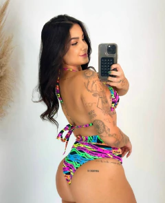 Biquíni cortininha hot pants - Agatha Moda Praia & Fitness