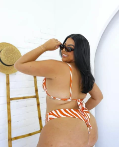 Biquíni cortininha asa delta fio dental estampados - Plus Size