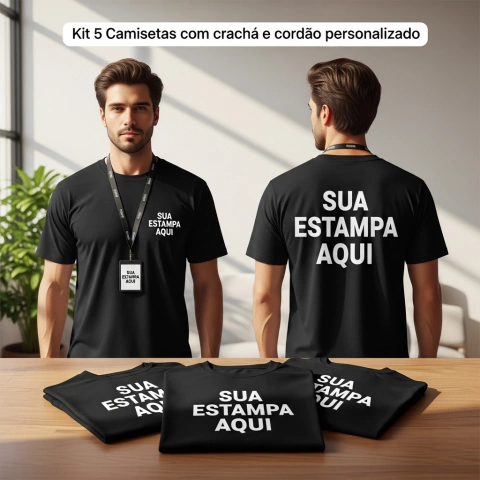 Kit 5 Camisetas Personalizadas - comprar online
