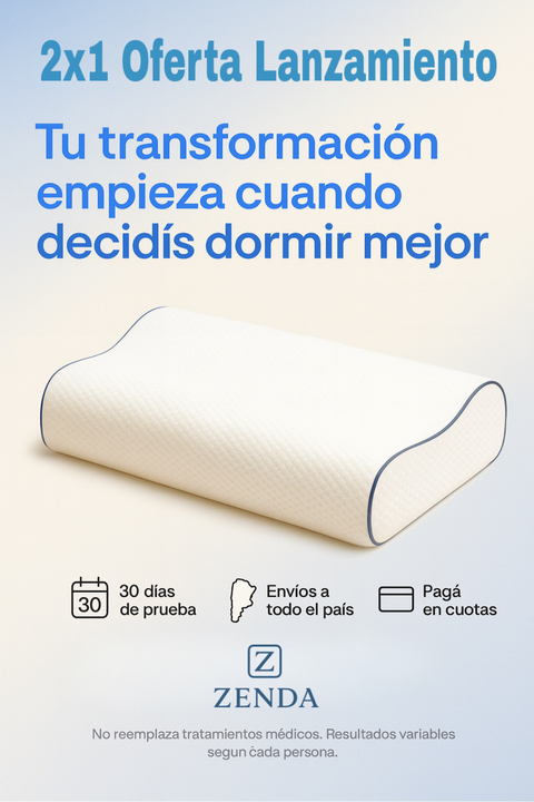 Almohada Cervical ZENDA® – Alinea cuello y columna - comprar online