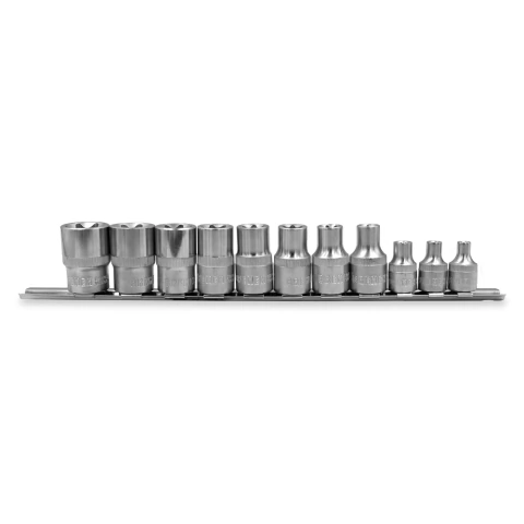 TORX:Bocallave Encastre 1/2" y 3/8" x 11 Pzs. CrVa BREMEN