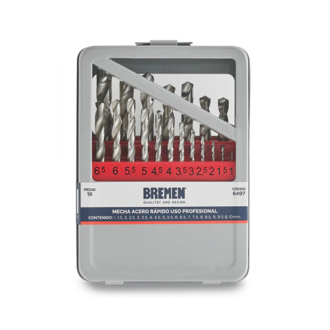 JUEGO MECHAS BREMEN Acero Rapido [Juego x 19Pzs](1-10mm) 6497