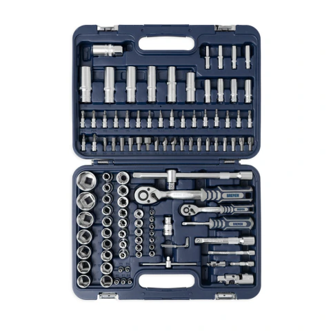 JUEGO BOCALLAVES .ENC.1/2" Y 1/4" X 110 PZ.CON ACCESORIOS (MM) TECHNIKER 6499