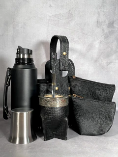 SUPER COMBO HOT SALE 43 (Mate CROCO + matera+ bombilla + yerbera + azucarera + termo PICO SYSTEM)