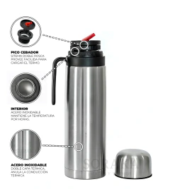 COMBO PREMIUM HOT SALE 28 ( 1 MATE ALPACA A ELECCION + TERMO MEDIA MANIJA + BOMBILLA TORNEADA +MATERA+AZUCARERA+YERBERA + PORTA MATE - comprar online
