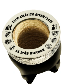 MATE RIVER PLATE ALTA PRECISIÓN + CAJA DE PRESENTACION GRABADA + BOMBILLA GRABADA -