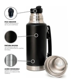 COMBO HOT SALE 15: TERMO SYSTEM+ 1 MATE DE ALPACA SINCELADA A ELECCION + BOMBILLA ACERO. - comprar online