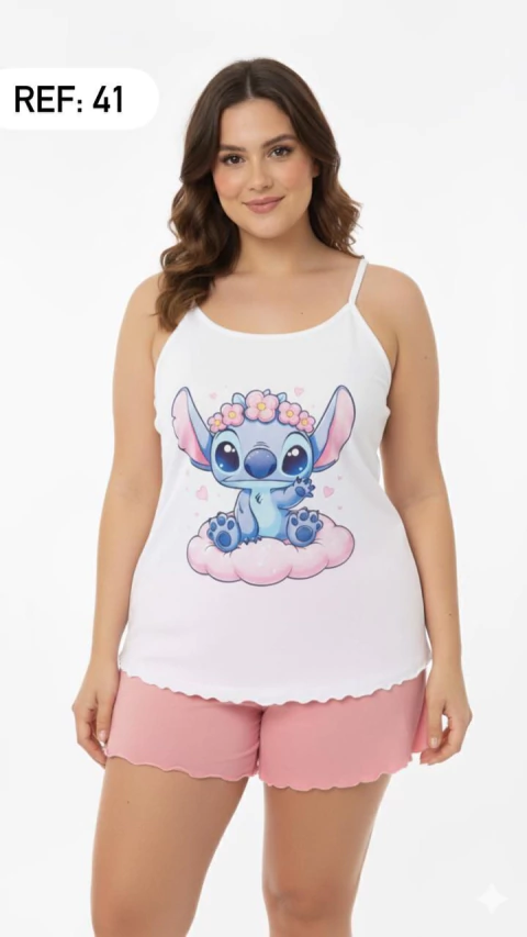 BABY DOLL PLUS SIZE SHORT LISO - REF 41 ATACADO