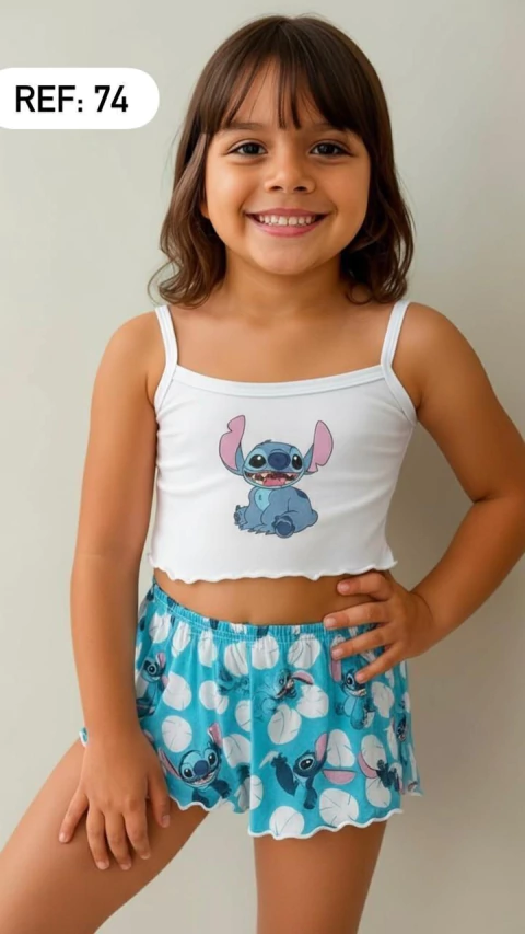 BABY DOLL INFANTIL CROPPED - REF 74 ATACADO