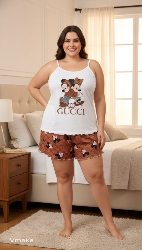 Baby Doll Plus Size Gucci Minnie & Mickey