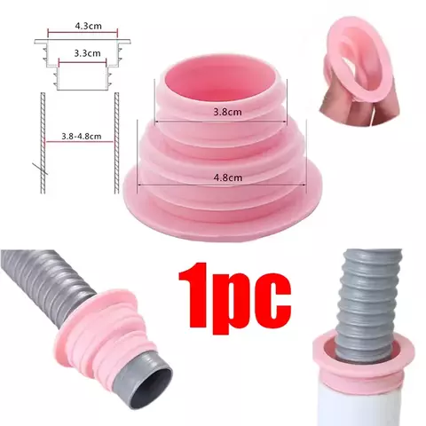 Anel de vedação de esgoto de banheiro de silicone, pia da cozinha, plugue de v