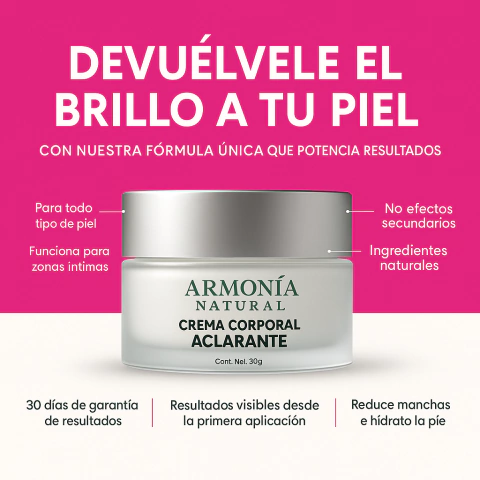 Crema Aclarante Corporal - comprar online