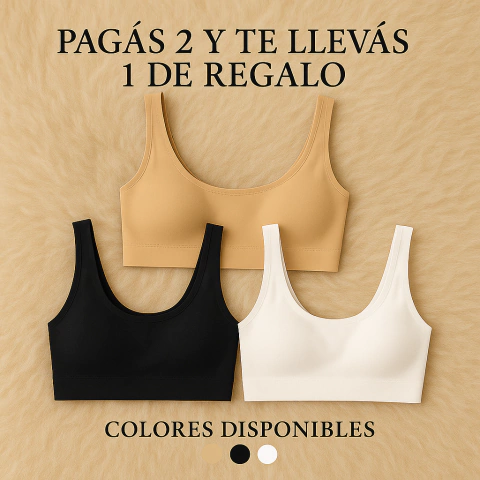 3 Corpiños Segunda Piel - Pagas 2 y te llevas 1 de REGALO - comprar online