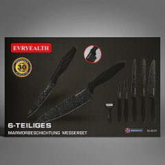 Jogo de Facas Profissionais Personalizadas Aço inox Antiaderente com 6 Peças - comprar online