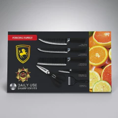 Jogo De Facas Profissional Inox Antiaderente 6 Peças Gourmet Churrasco - comprar online