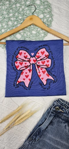 T-Shirt Plus Size Laço-Se ame - Marrent@