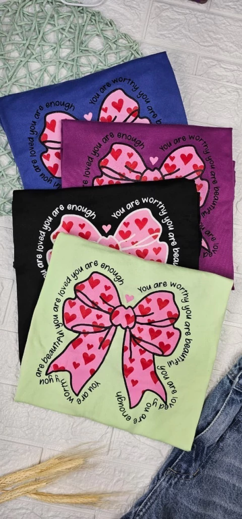 T-Shirt Plus Size Laço-Se ame