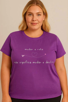 T-Shirt Pluz size Mudar a rota - Marrent@