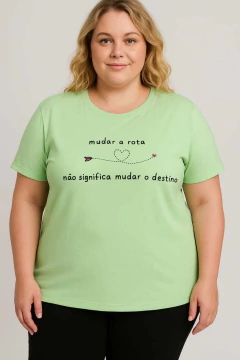 T-Shirt Pluz size Mudar a rota - loja online