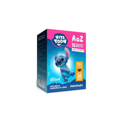 Vitatoon Stitch Polivitaminico (A a Z) Sabor Tutti Frutti 30 Gomas - Maxinutri