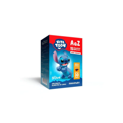 Vitatoon Stitch Polivitaminico (A a Z) Sabor Morango 30 Gomas - Maxinutri