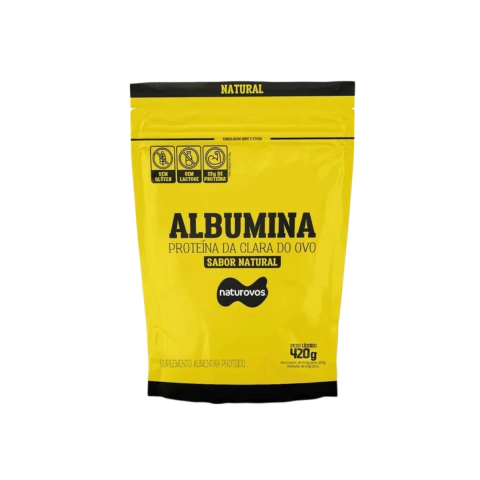 ProteIna Em Po Sabor Natural Pouch 420g. - Naturovos/Uevo